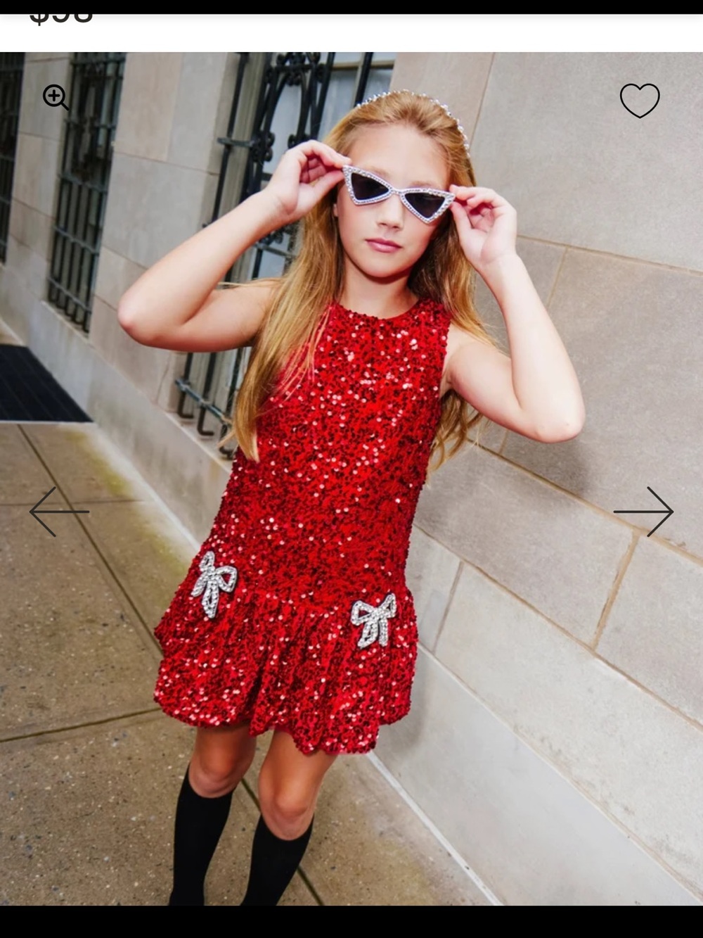 Lola and the boys sequin bow holiday dress size 6